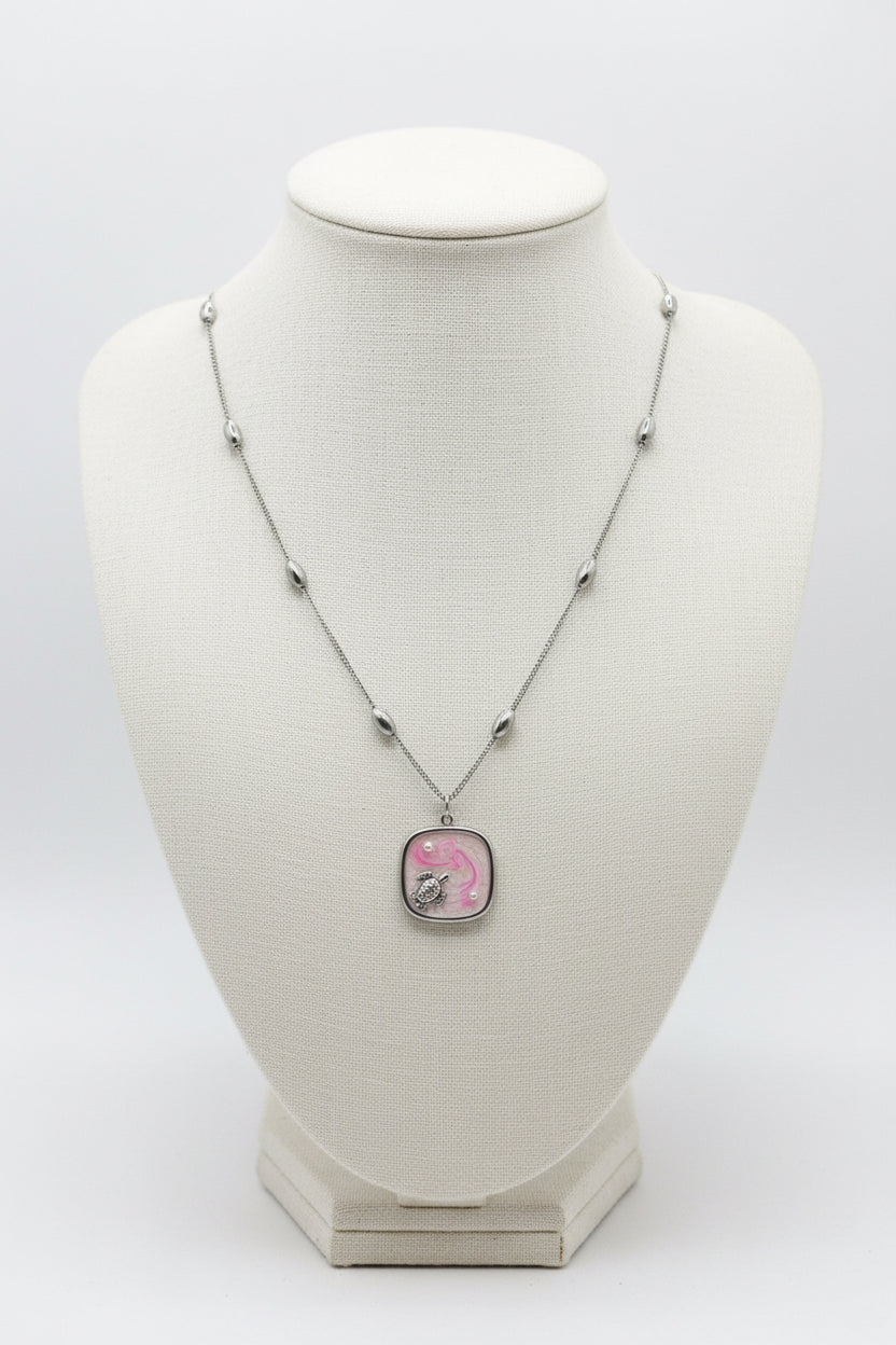 🐢Collier argenté tortue🐢