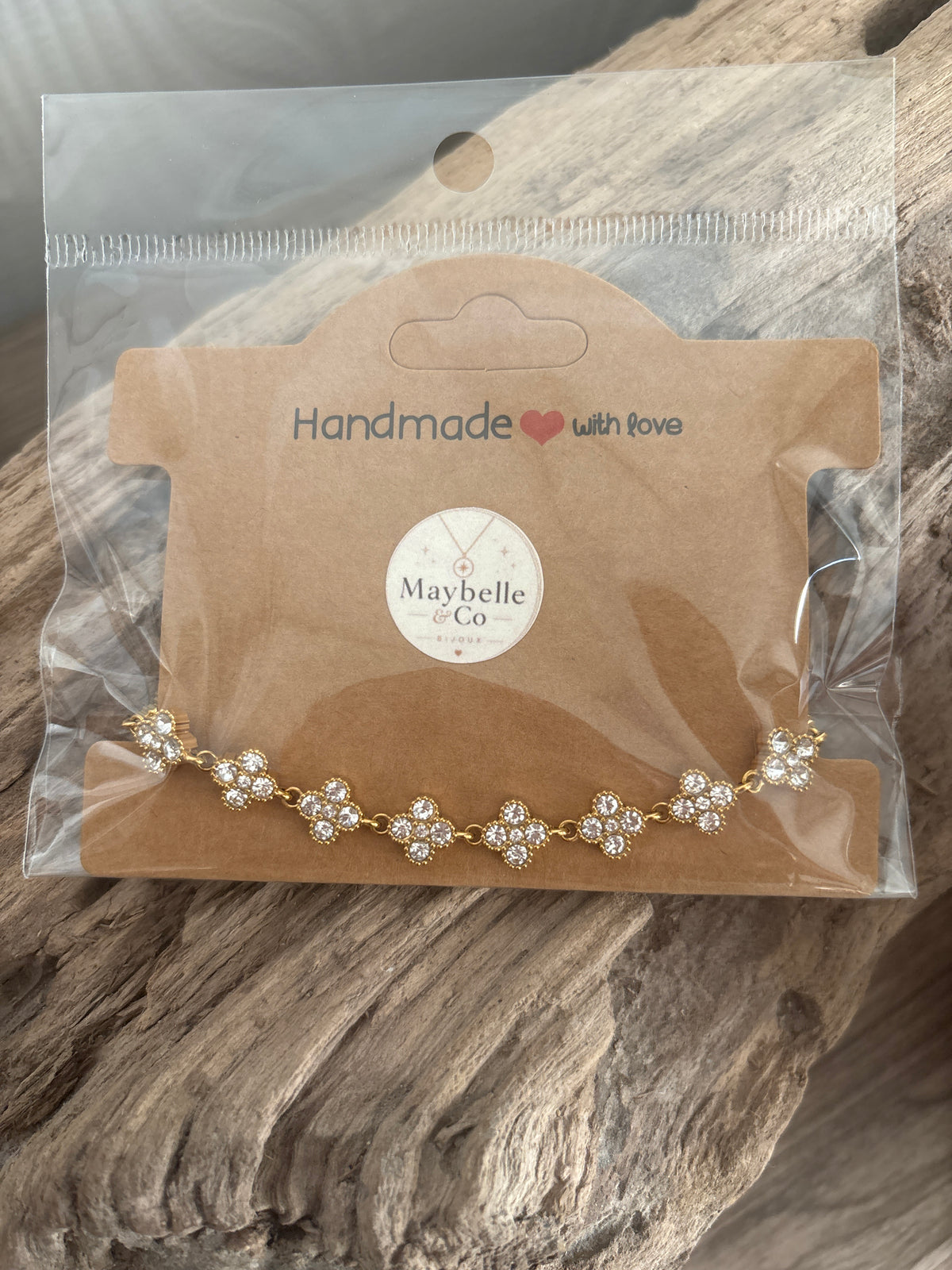 Bracelet Duchesse en acier inoxydable doré avec strass – bijou royal femme chic
