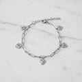 🩶 Bracelet mini cœurs argentés 🩶