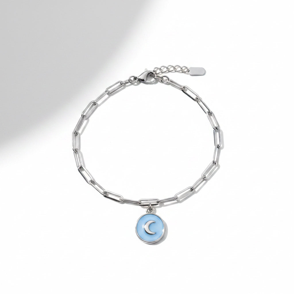 Bracelet argenté avec charmes aux choix