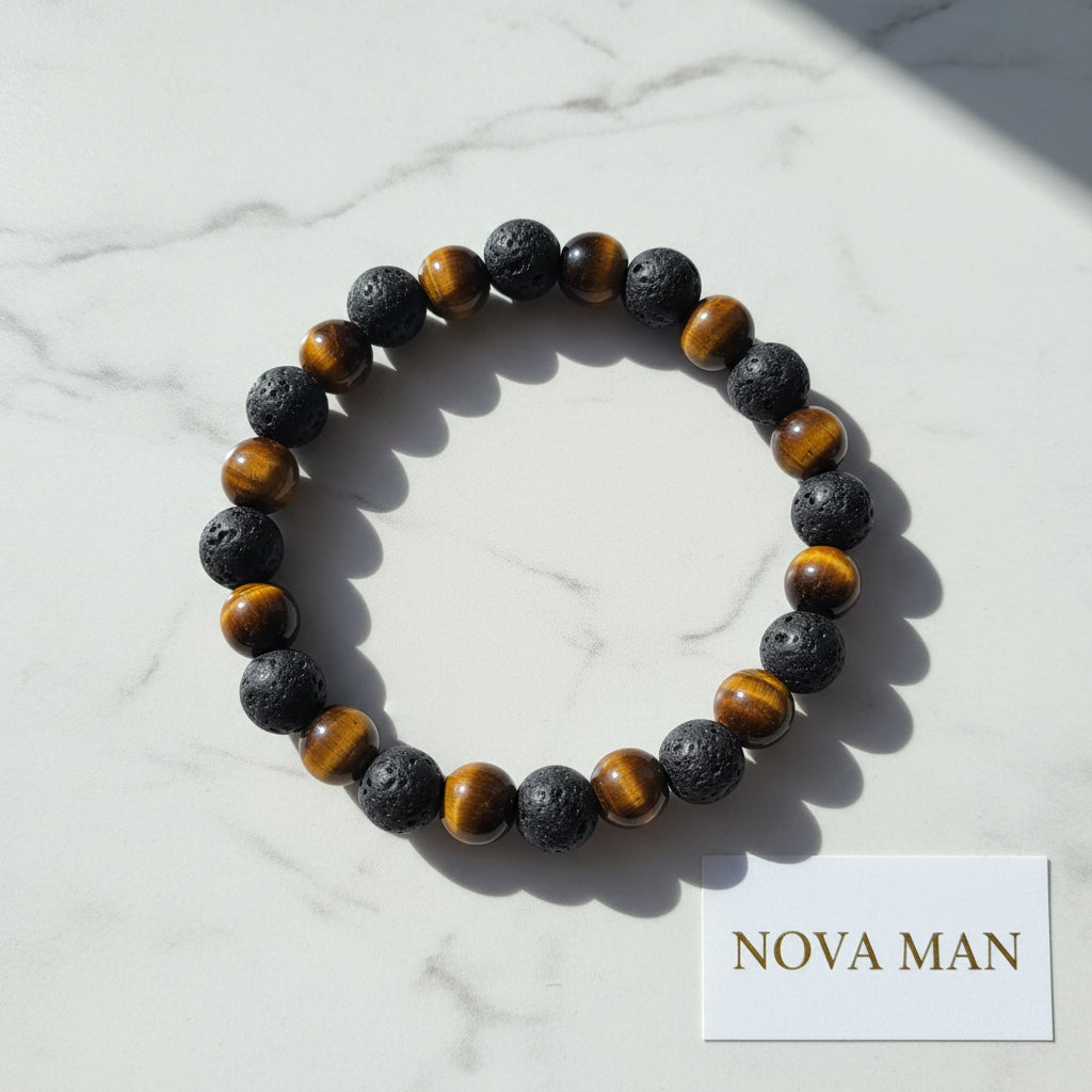 Bracelet Pierre de laver/ Œil de tigre
