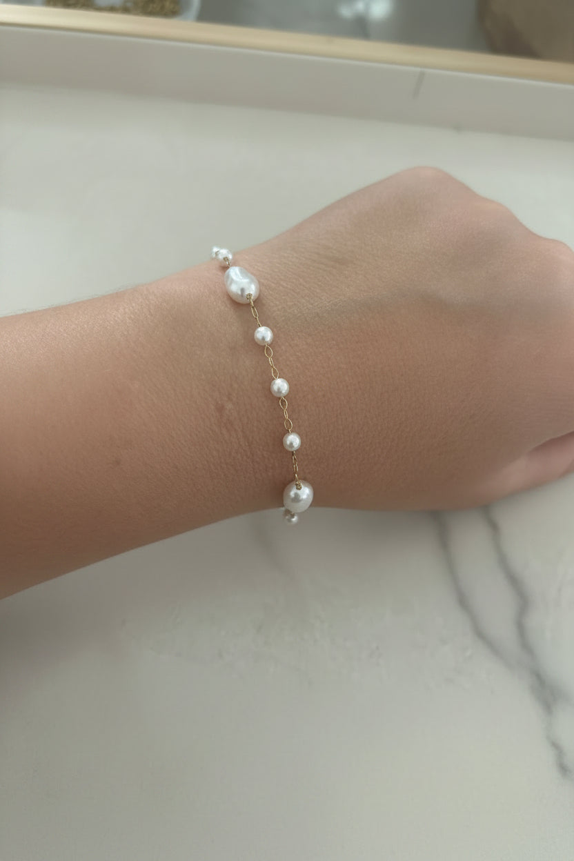 📿 Bracelet perlé blanc 📿