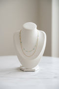 Collier double perles vertes