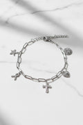 Bracelet argenté multi charmes