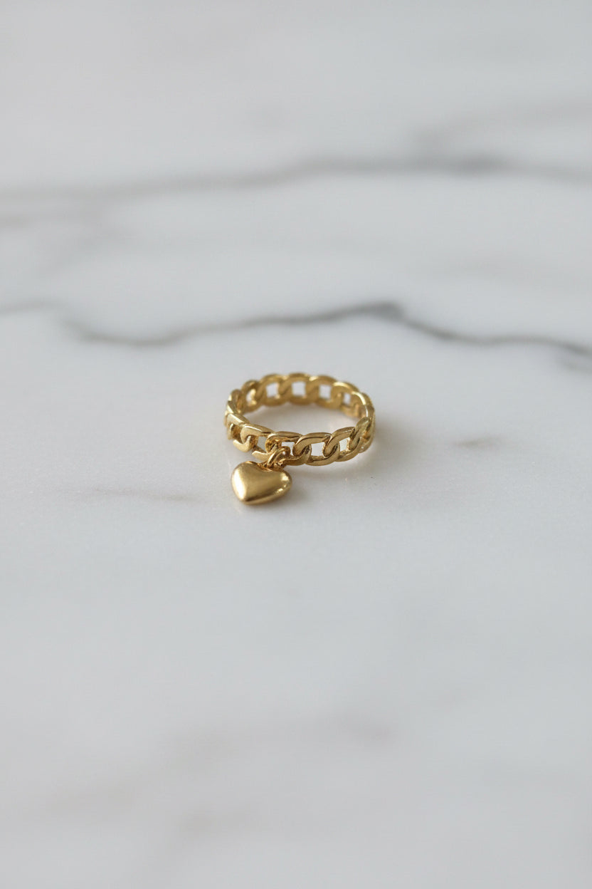 💛 Bague avec pendant cœur 💛