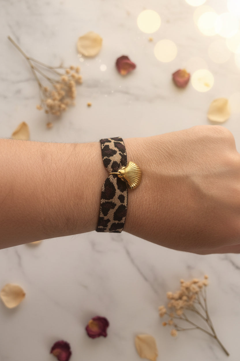 🐆Bracelet élastique léopard 🐆