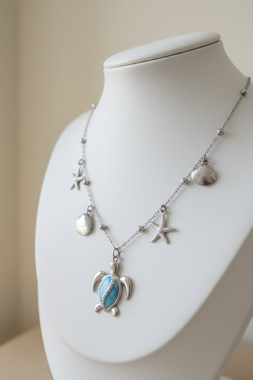 🐚Collier océan tortue🐚