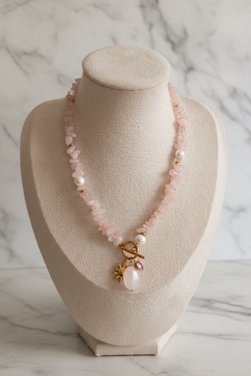 Collier Aura rose