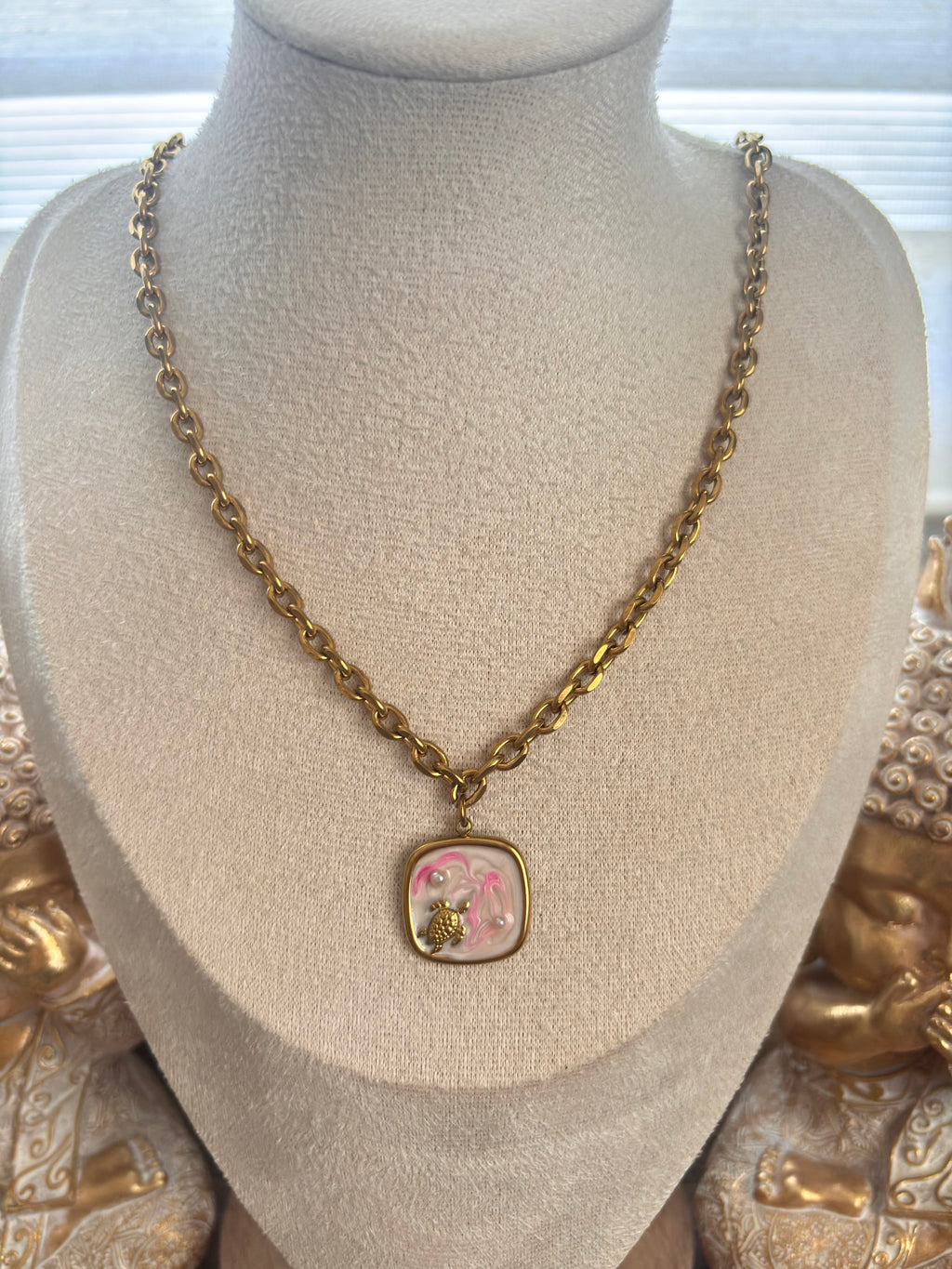 🐢 Collier tortue rose 🐢