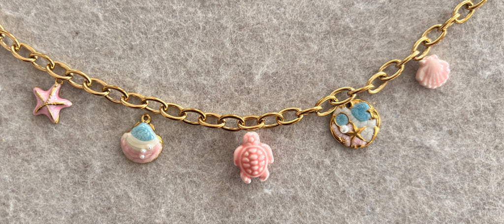 🐚Collier été en acier inoxydable 🌊