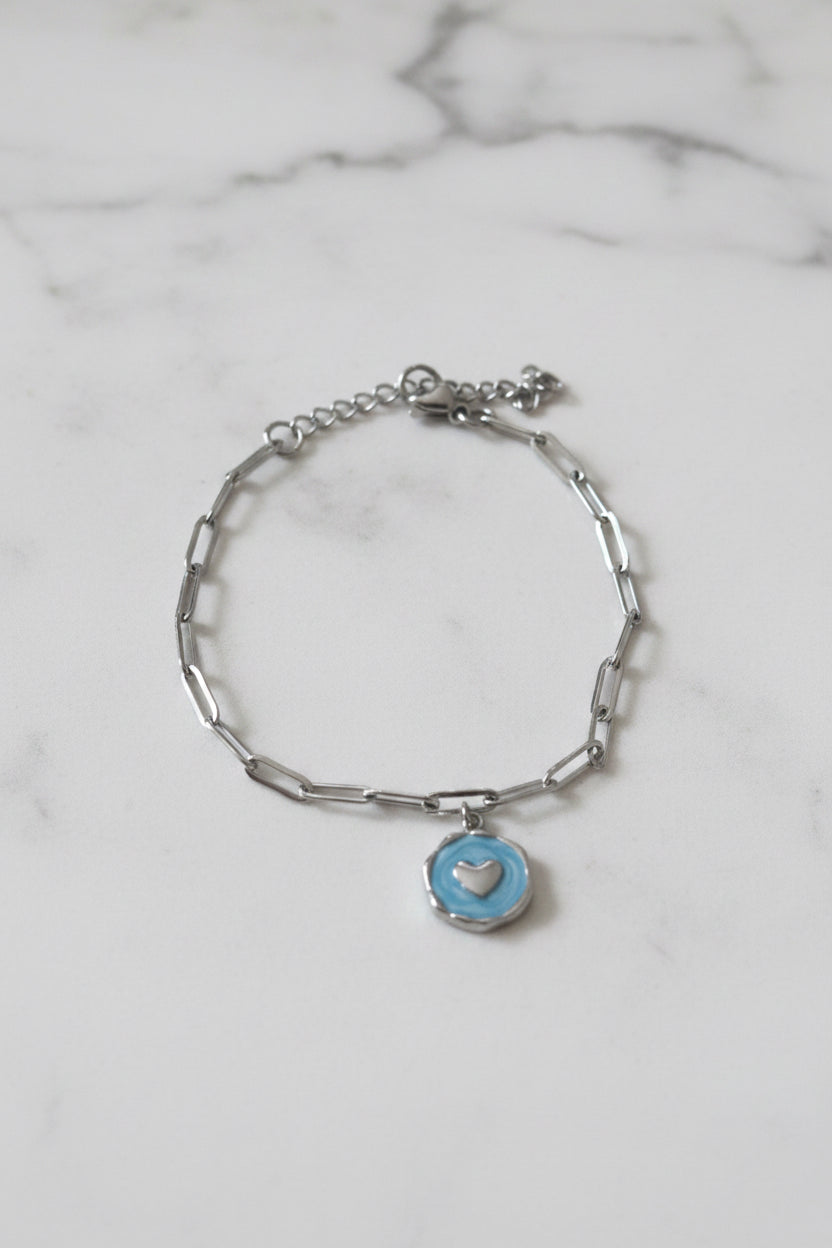 Bracelet argenté avec charmes aux choix
