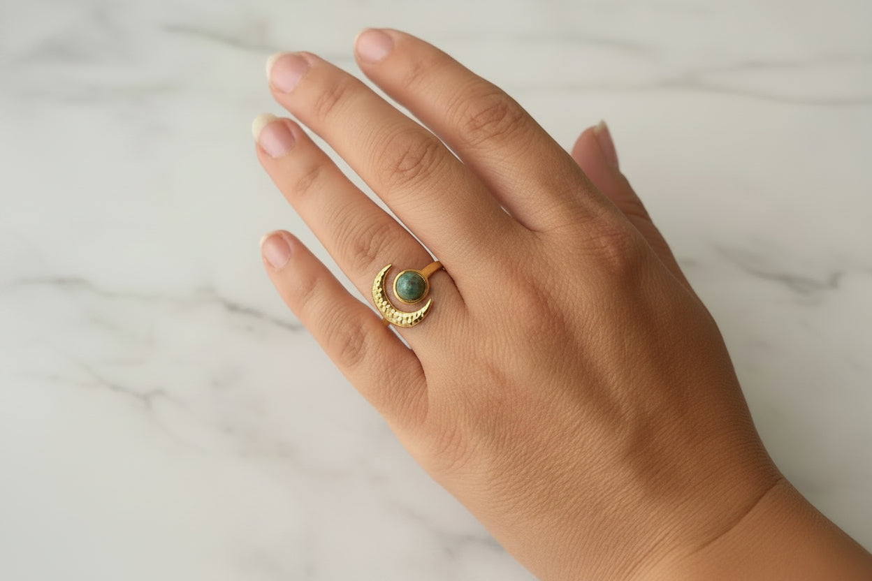 ✨ Bague pierre de Malachite ✨