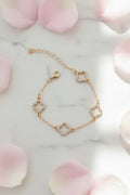Bracelet trèfle strass