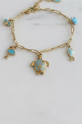Bracelet doré /Bleu