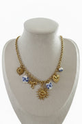 Collier soleil et cœur style vintage