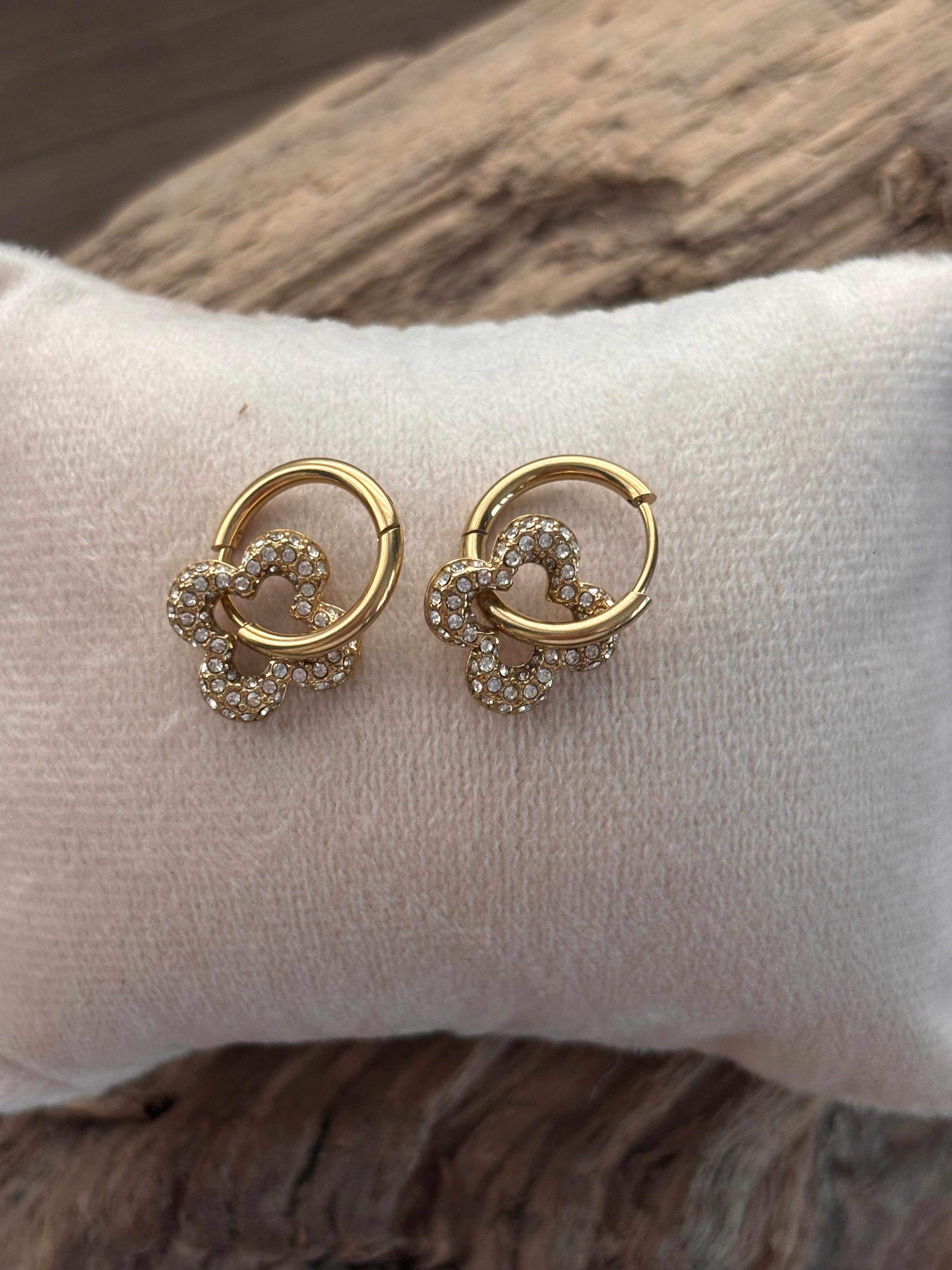 🍀 Boucle d’oreille strass🍀