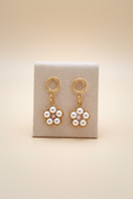🌺Boucles d’oreilles en forme de fleurs perlé🌺