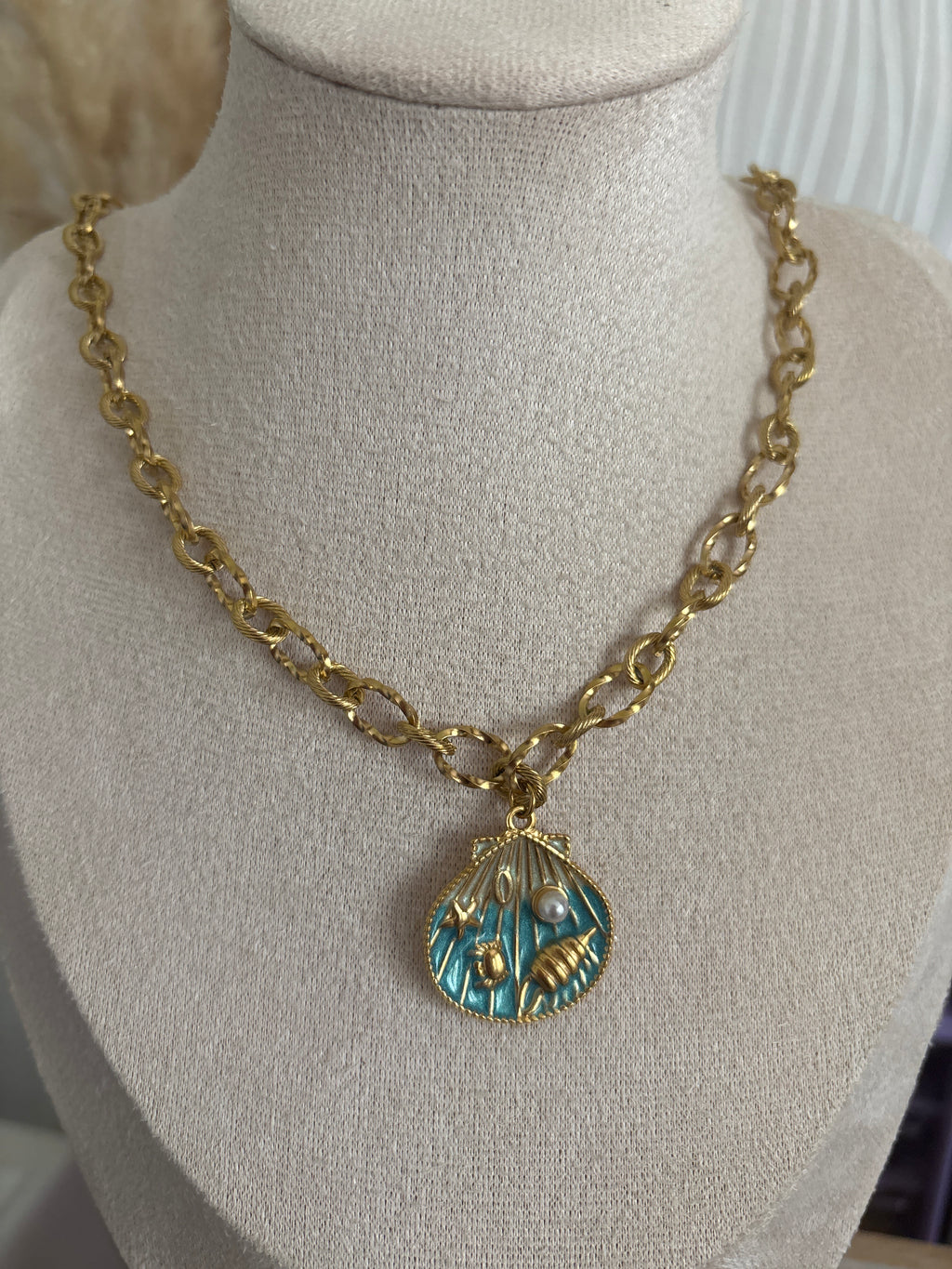 ✨Collier en acier inoxydable pendentif tendance été ✨