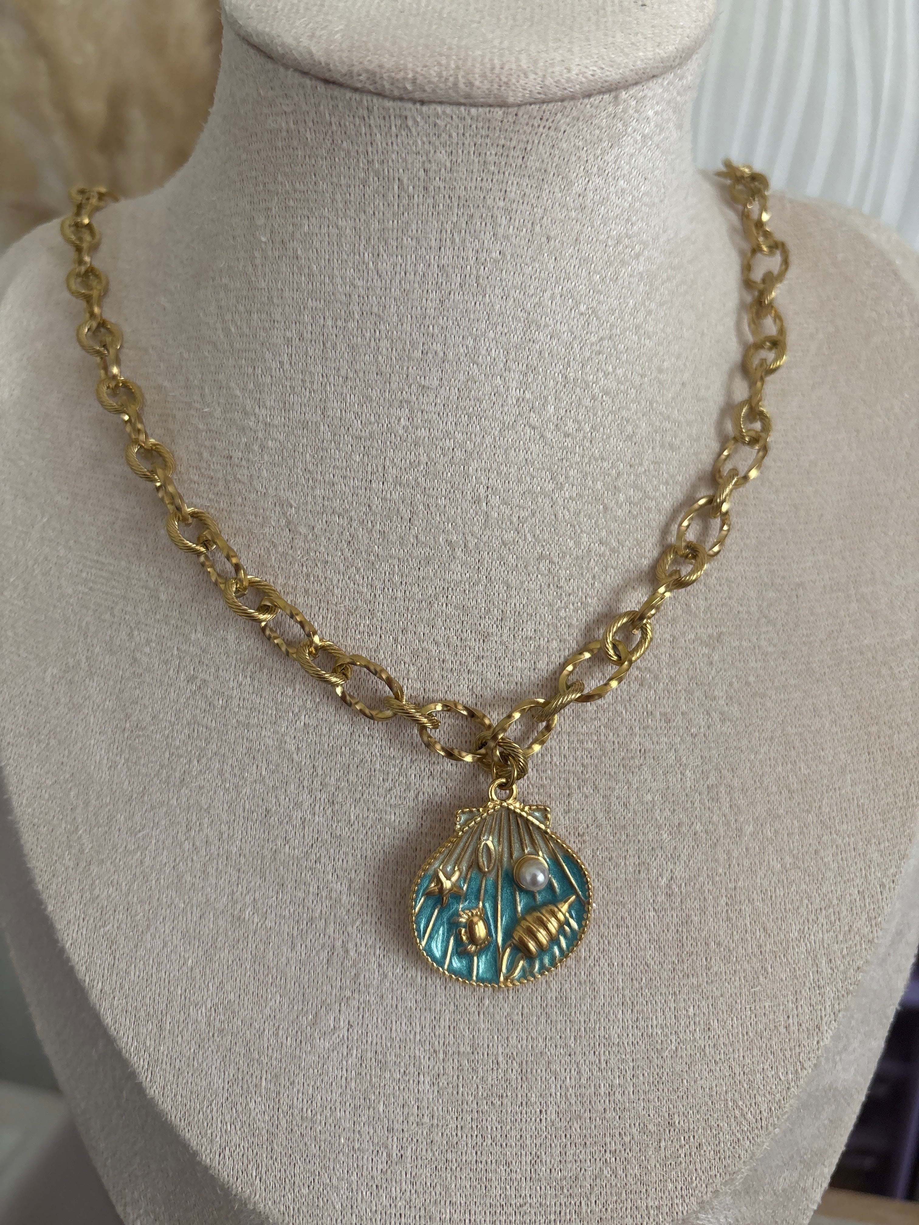 ✨Collier en acier inoxydable pendentif tendance été ✨