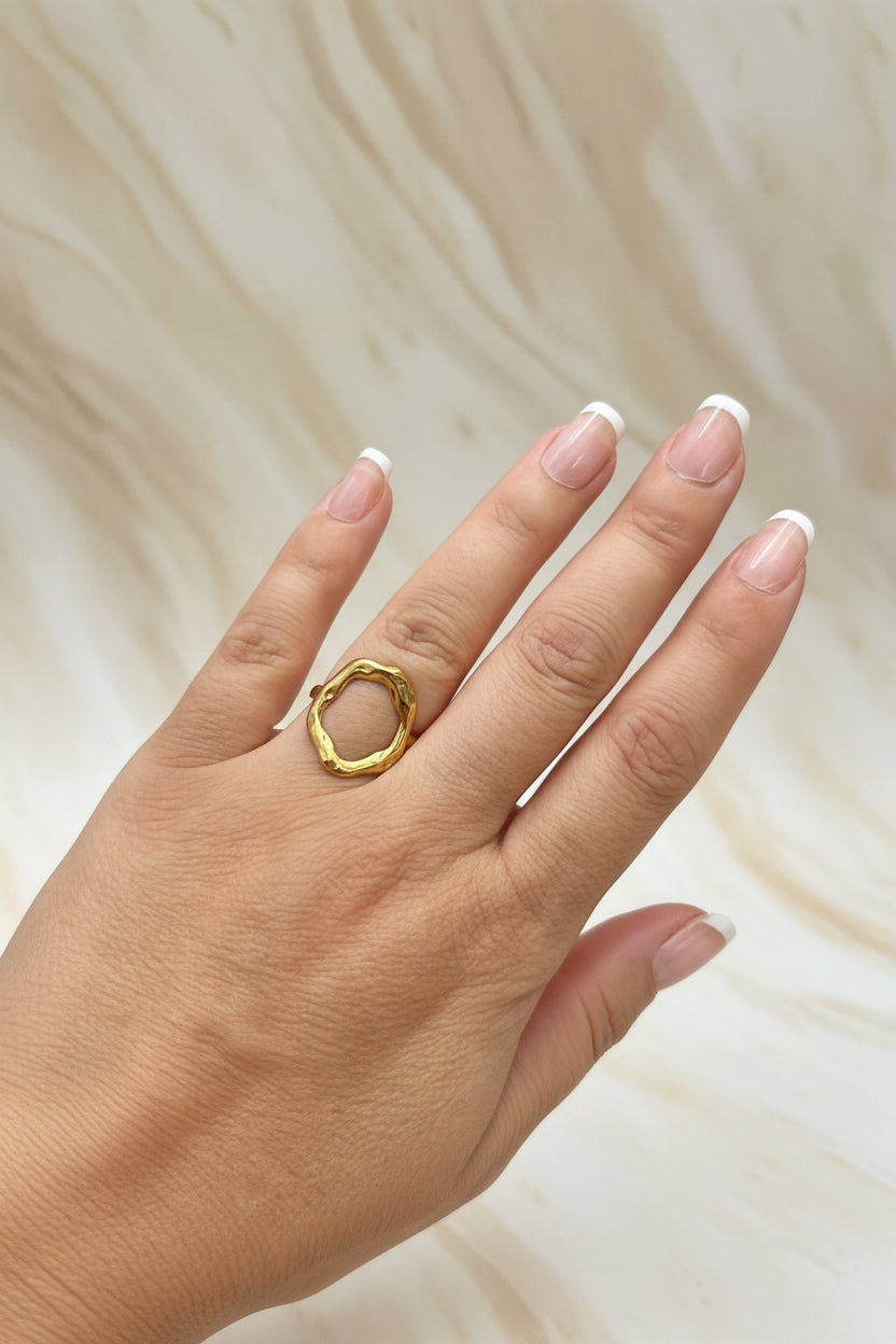 Bague cercle organique