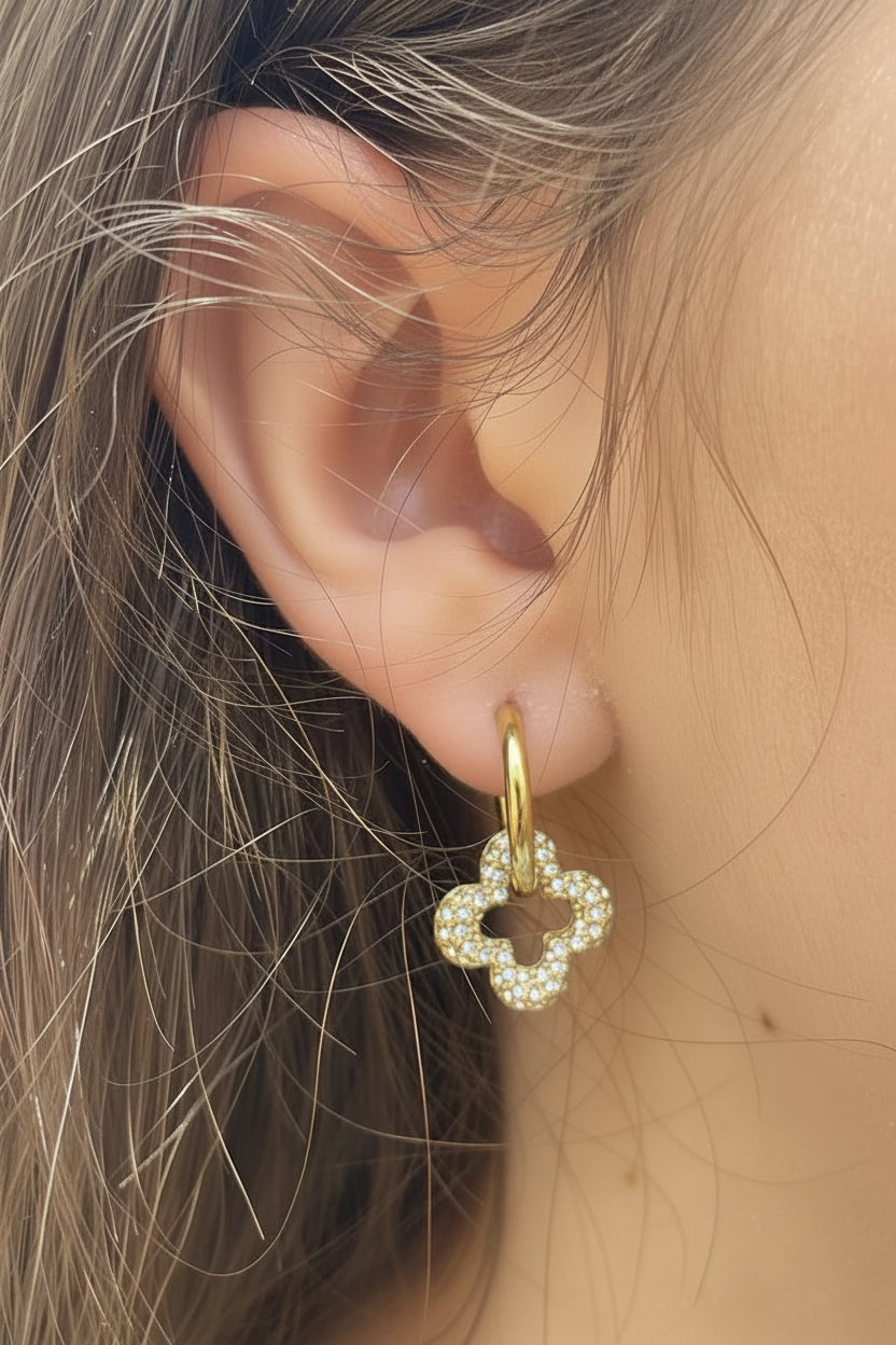 🍀 Boucle d’oreille strass🍀