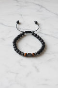 Bracelet en Pierre d’Hematite/Oeil de tigre/Agate noir