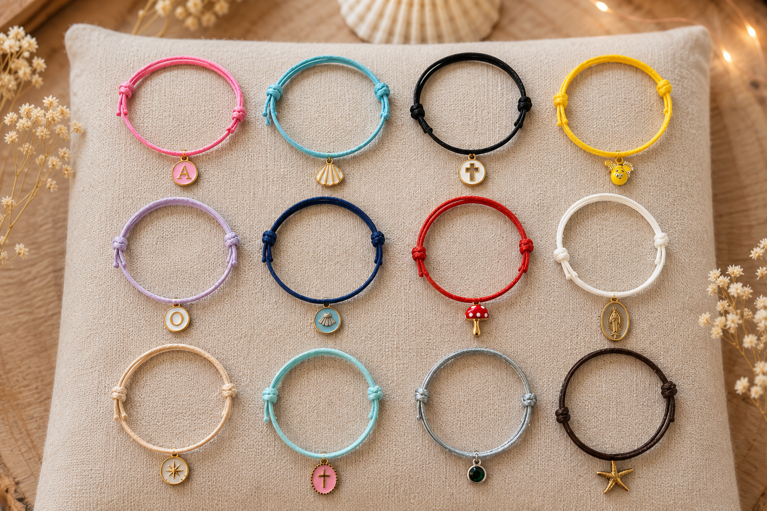 ✨Bracelet cordon réglable avec charme à personnaliser ✨