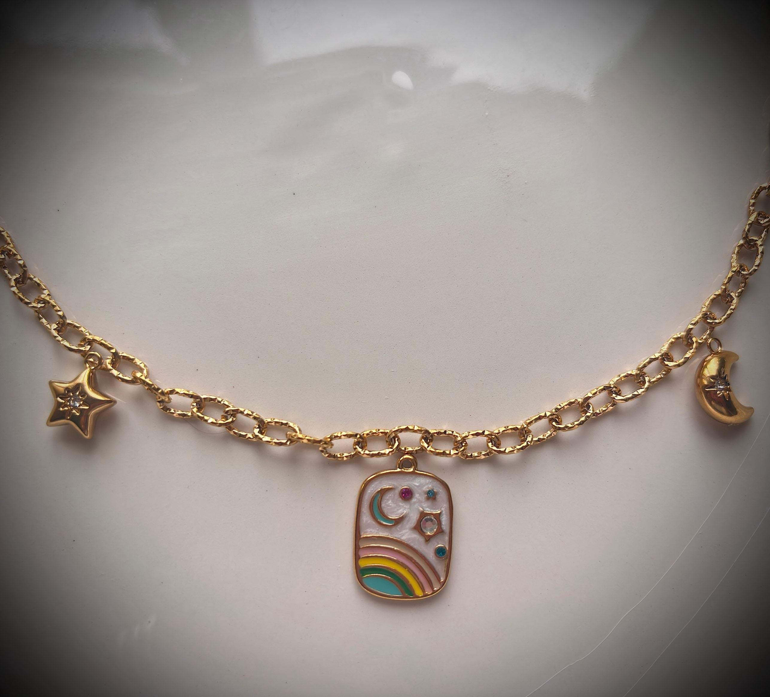 ✨Collier en acier inoxydable avec charmes✨