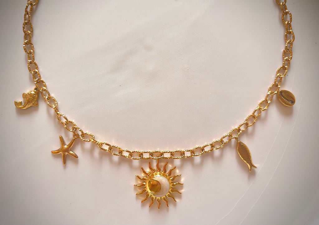 ✨Collier en acier inoxydable avec charmes✨