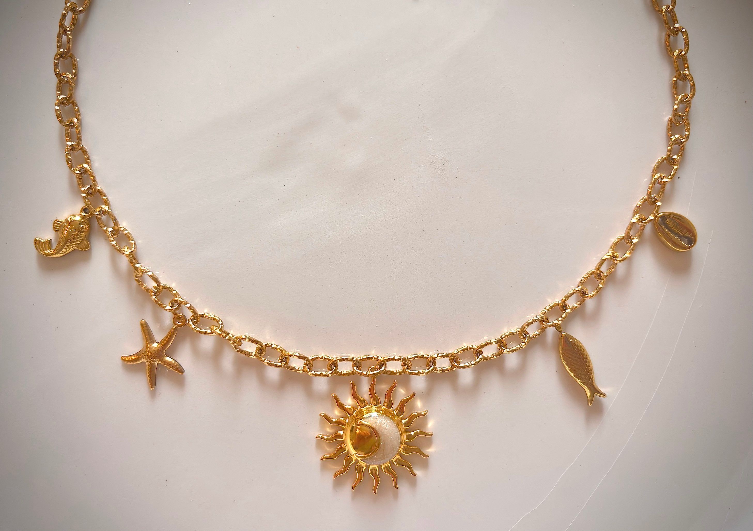 ✨Collier en acier inoxydable avec charmes✨