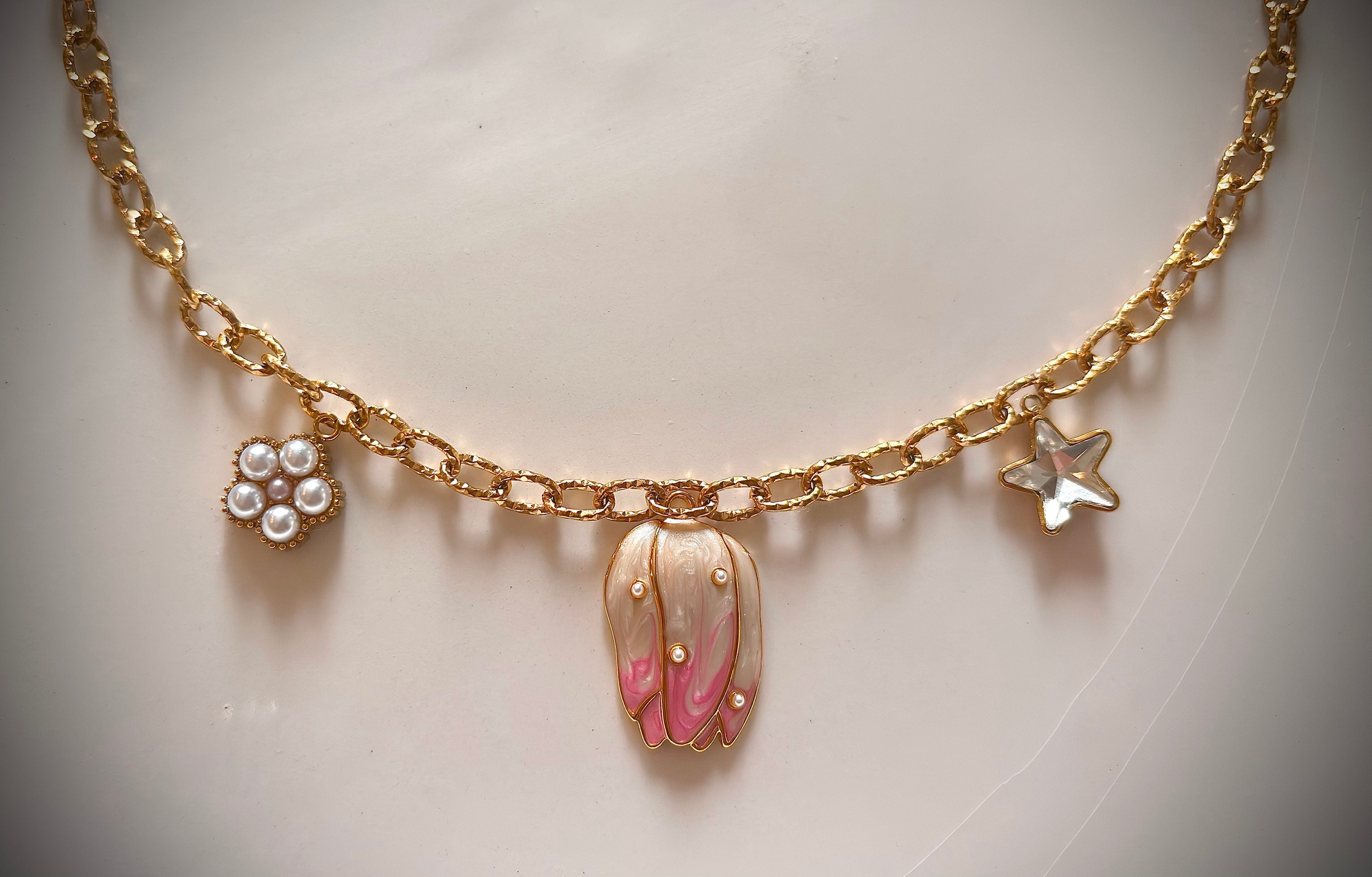 ✨Collier en acier inoxydable avec charmes✨