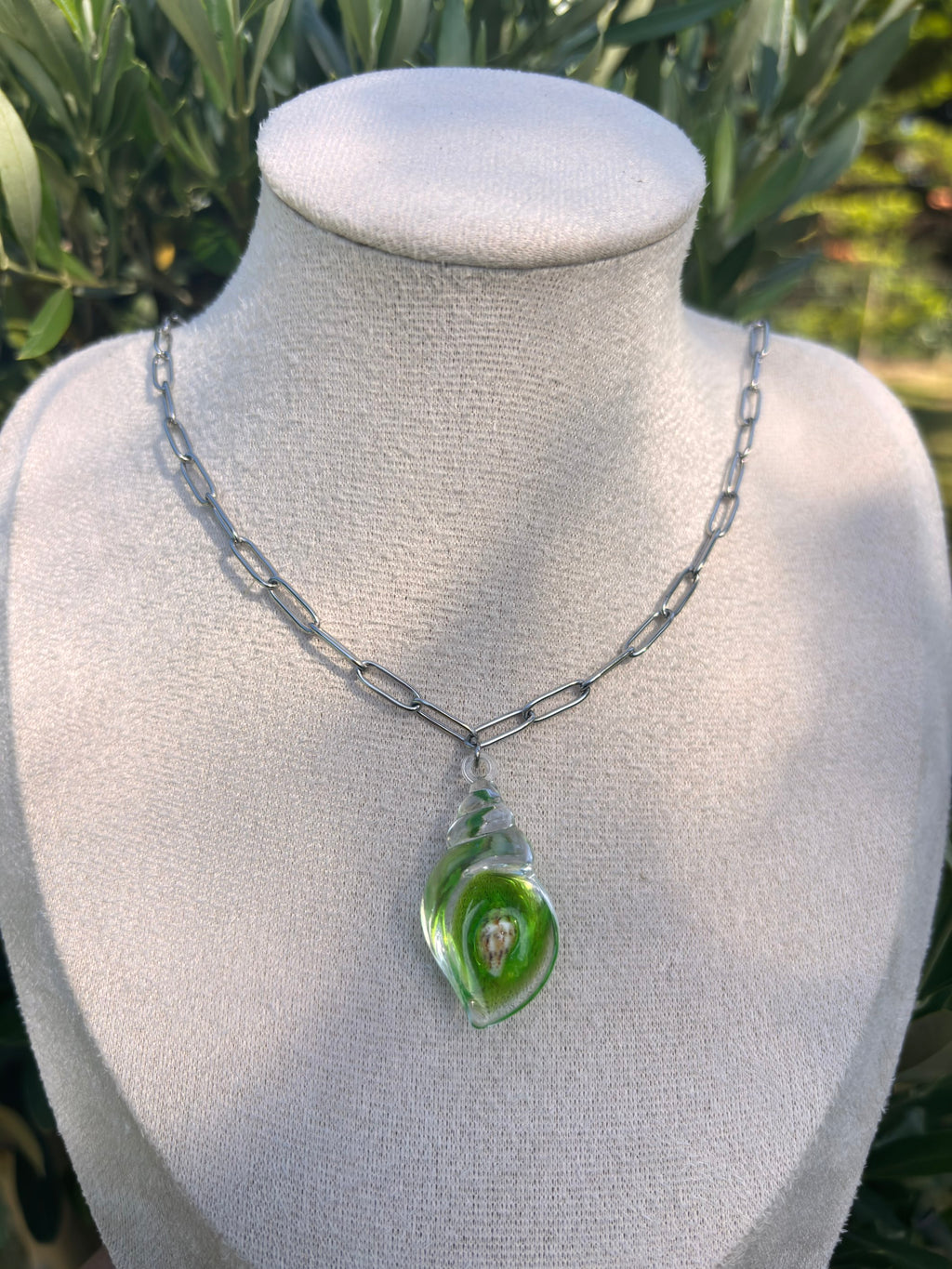 ✨Collier en acier inoxydable coquillages lumineux ✨