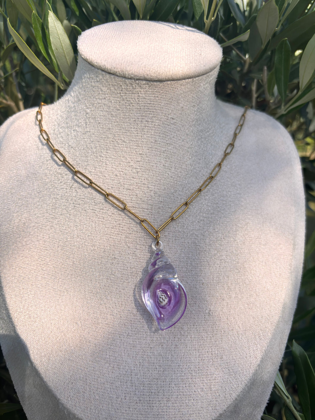 ✨Collier en acier inoxydable coquillages lumineux ✨