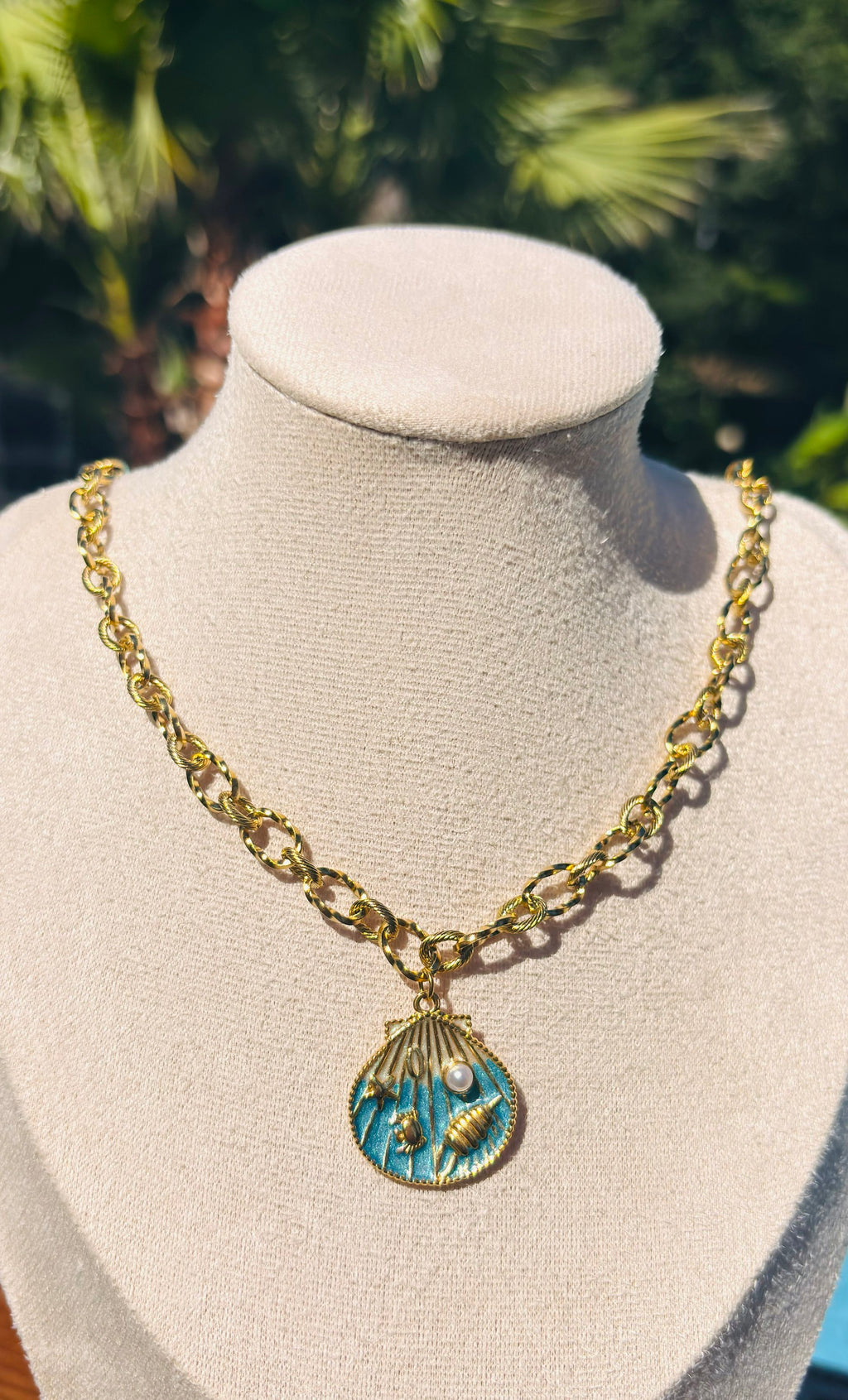 ✨Collier en acier inoxydable pendentif tendance été ✨